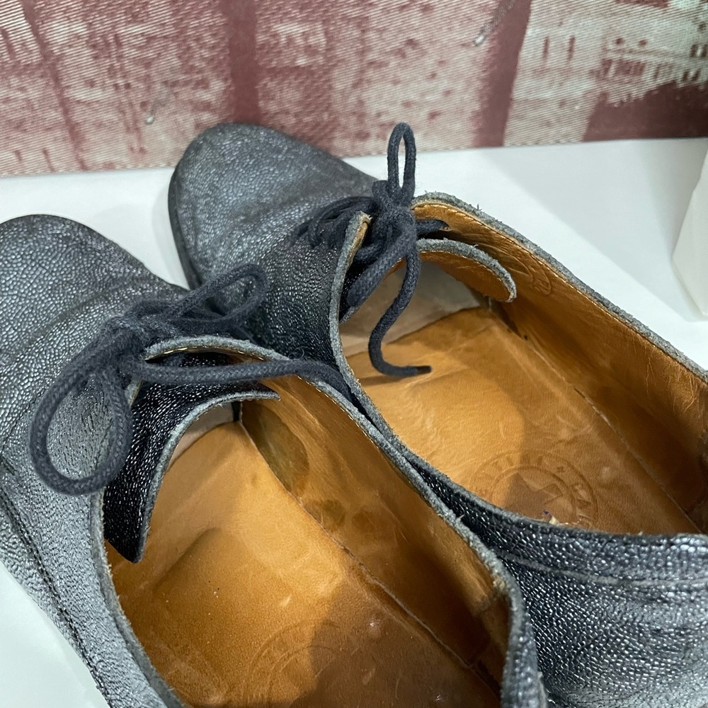 Fiorentini + Baker leather Oxford shoes silver crackled specks - Picture 8 of 12
